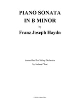 Piano Sonata in b minor, Hob.XVI:32 Orchestra sheet music cover
